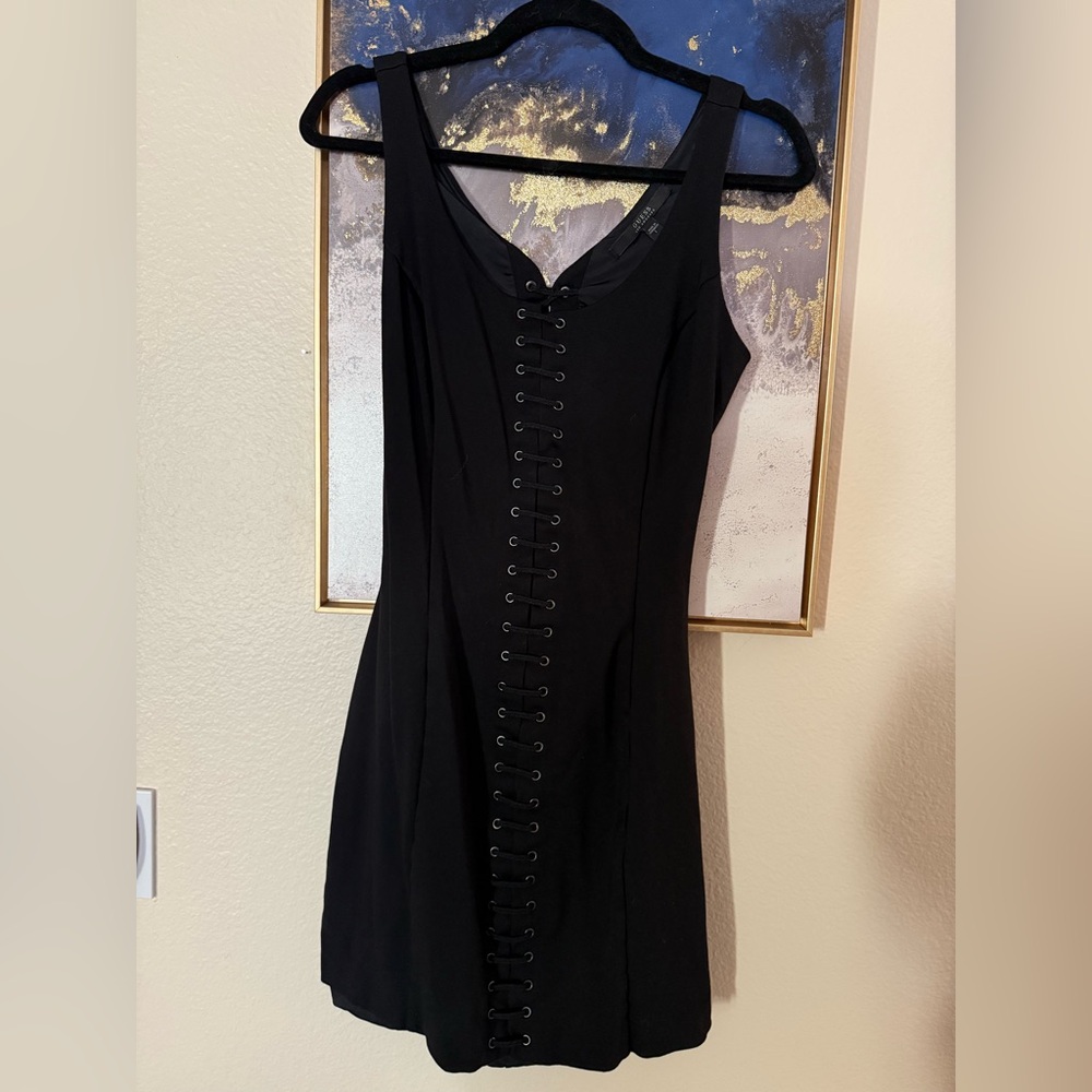 GUESS Black laced body-con open back Dress